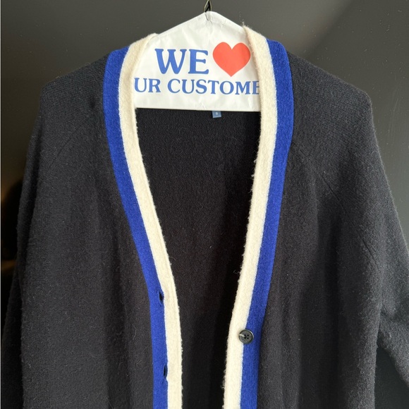 Court & Rowe Blue and White lined cardigan - Picture 2 of 2